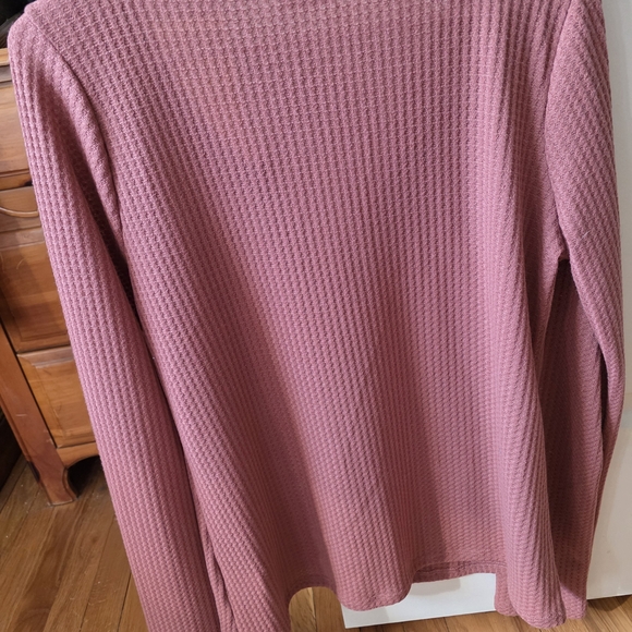 Pulse Pink Waffle Knit Long Sleeve Top - Picture 4 of 4
